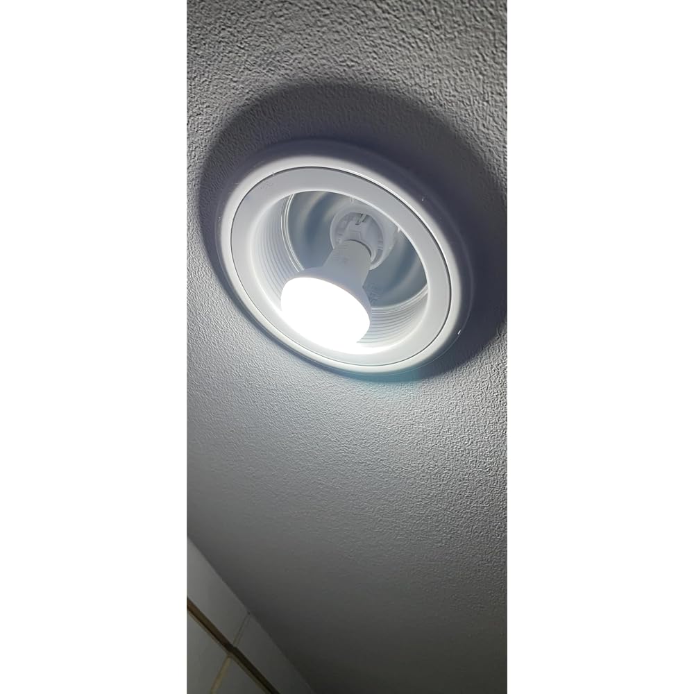 Abishion E17 LED Bulb Socket Adapter - Easy Installation - AC 100V - White - Set of 5.