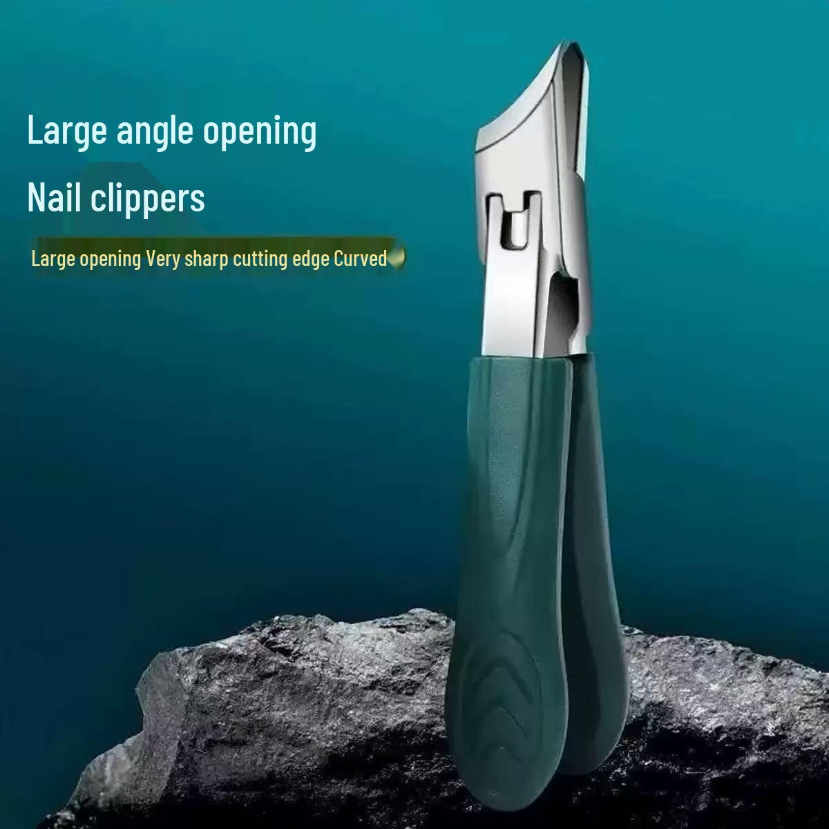 Precision Anti-Splash Ingrown Nail Clippers with Slanted Tip and Groove Repair.