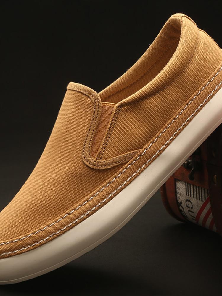 Fashion Men's Casual Shoes Breathable Canvas Shoes Lightweight Men's Vulcanized Soft Flat  Outdoor Men's Sneakers Loafers