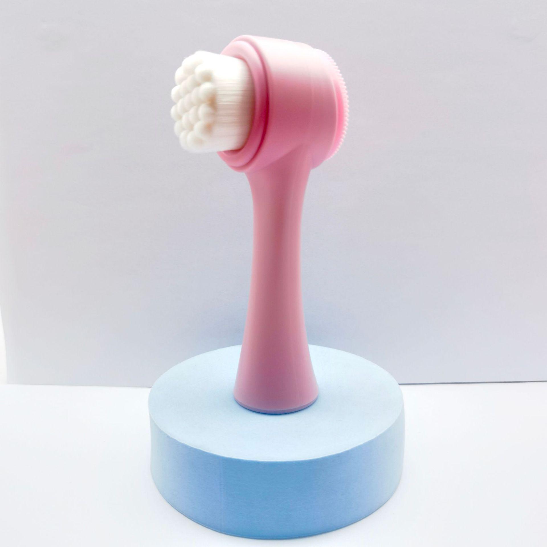 

Мягкая силиконовая двусторонняя щетка для лица для очищения, макияжа и удаления черных точек