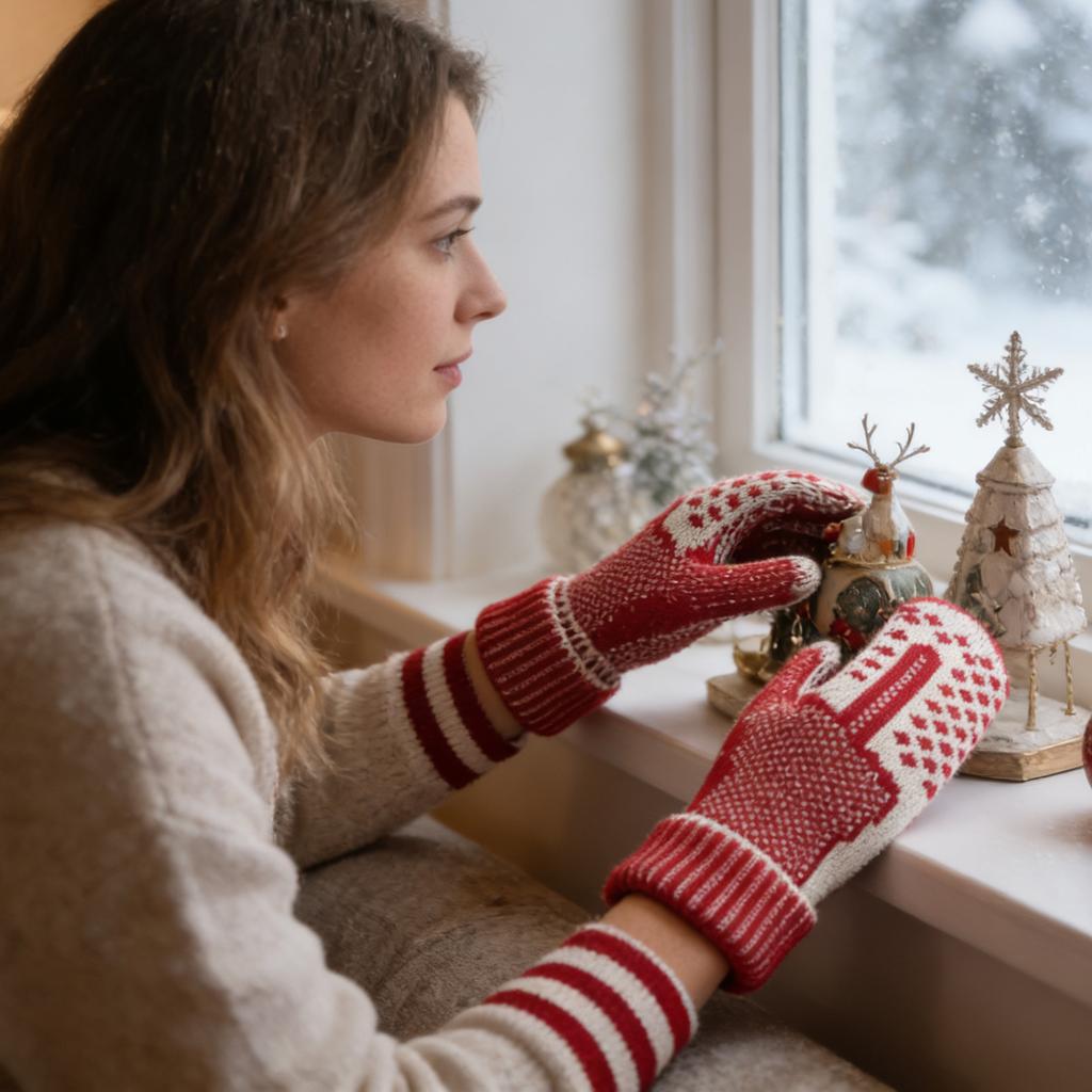 Comfortable Knitted Gloves, Hand-knitted, Warm Winter Gloves For Women.