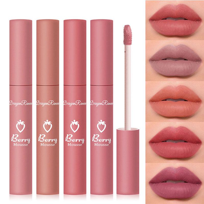 12 Colors Lasting Velvet Matte Lip Gloss Lip Glaze Moisturizing Lipstick Cosmetics Beauty Hydrating Waterproof Lip Makeup Tools