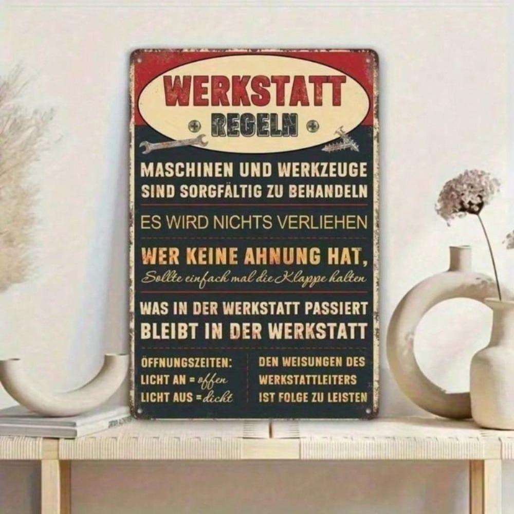 Vintage Retro Metal Wall Sign Bar Garage Decor
