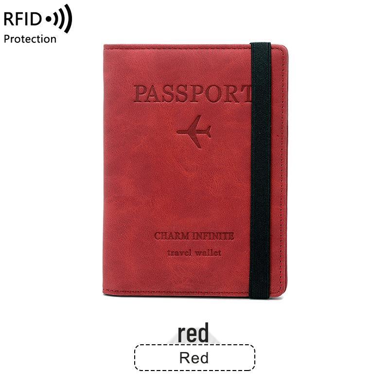 RFID-Blocking PU Leather Passport Holder: Chic, Multifunctional Travel Document Case