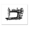 Sewing Print Fashion Wall Art Picture Room Wall Decor , Vintage Fashion Sewing Machine Poster Model Mannequin Canvas Painting
