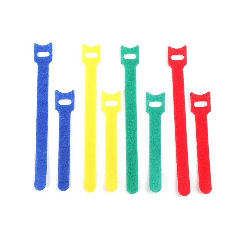 Nylon Cable Organizer: Self-Adhesive Strap for Power Cords with T-Shaped Hook and Loop Design