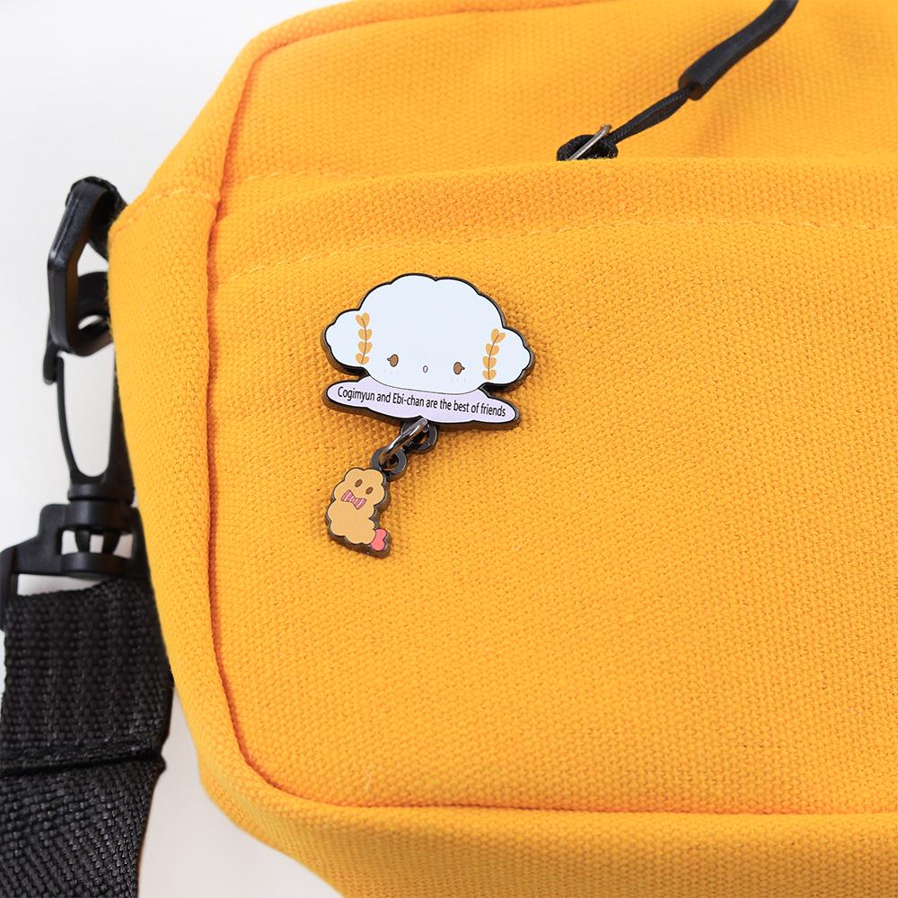 Wheat Flour Sprite Cartoon Brooch - Cute Friendship Pendant for Clothing & Bags