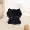 Cute Ceramic Cat Bowl with High Feet Dog Water Bowl Pet Supplies Cervical Spine Protection Diagonal Design Pet Accessories