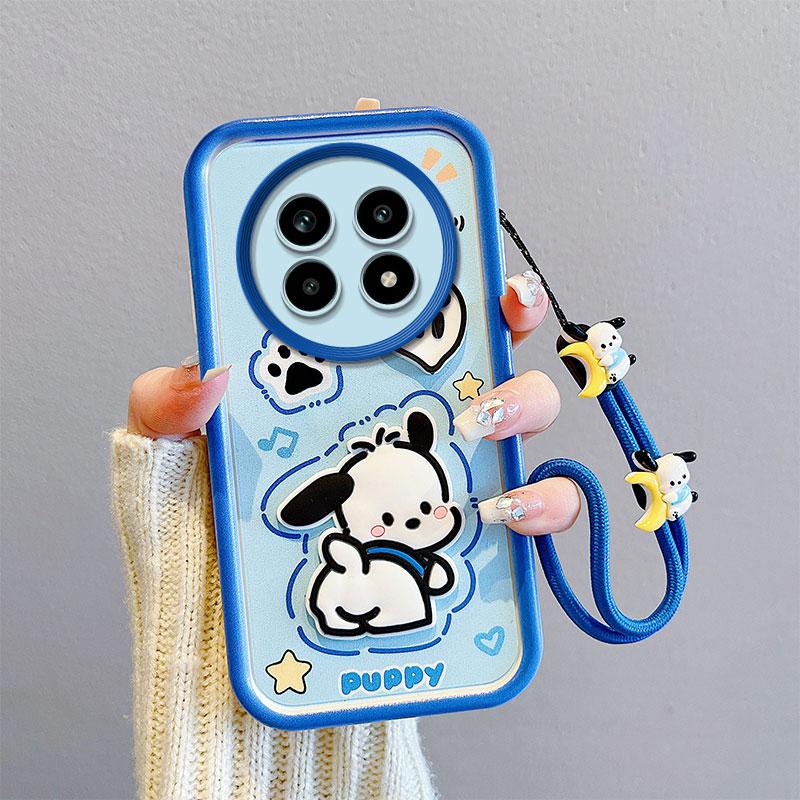 KEYSION Shockproof Case for Realme 13 Pro 5G with Lanyard Silicone Cute 3D Cartoon Doll Phone Cover for Realme 13 Pro+ 5G