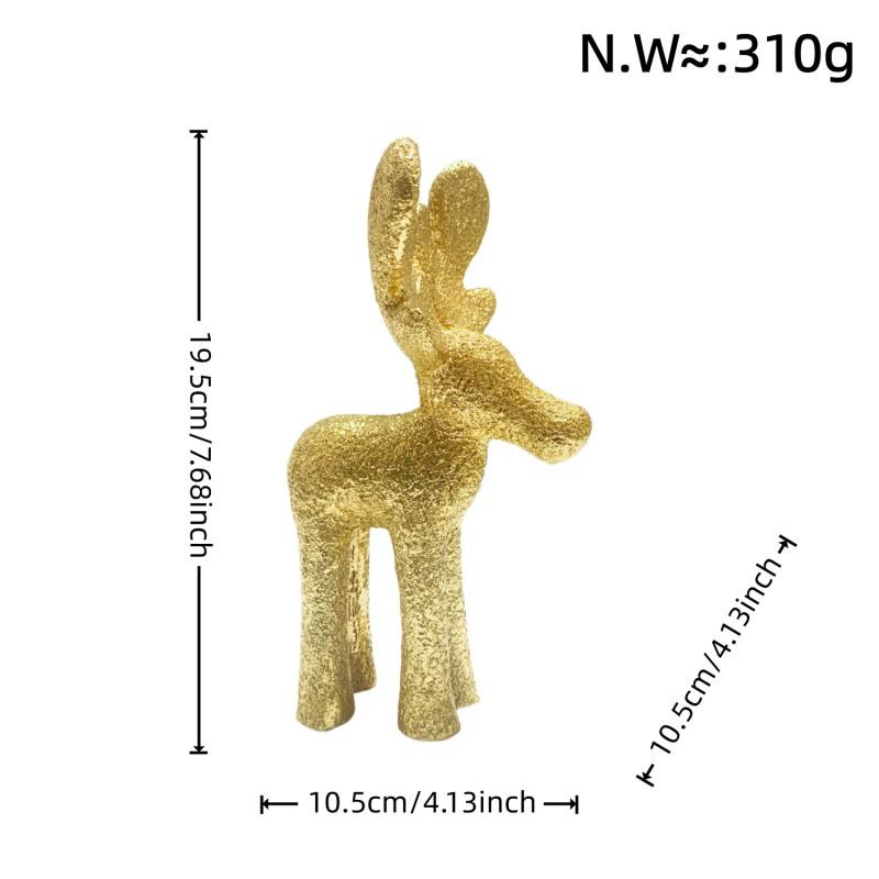 Resin Christmas Reindeer Figurine Standing Decor Holiday Tabletop Display Gift