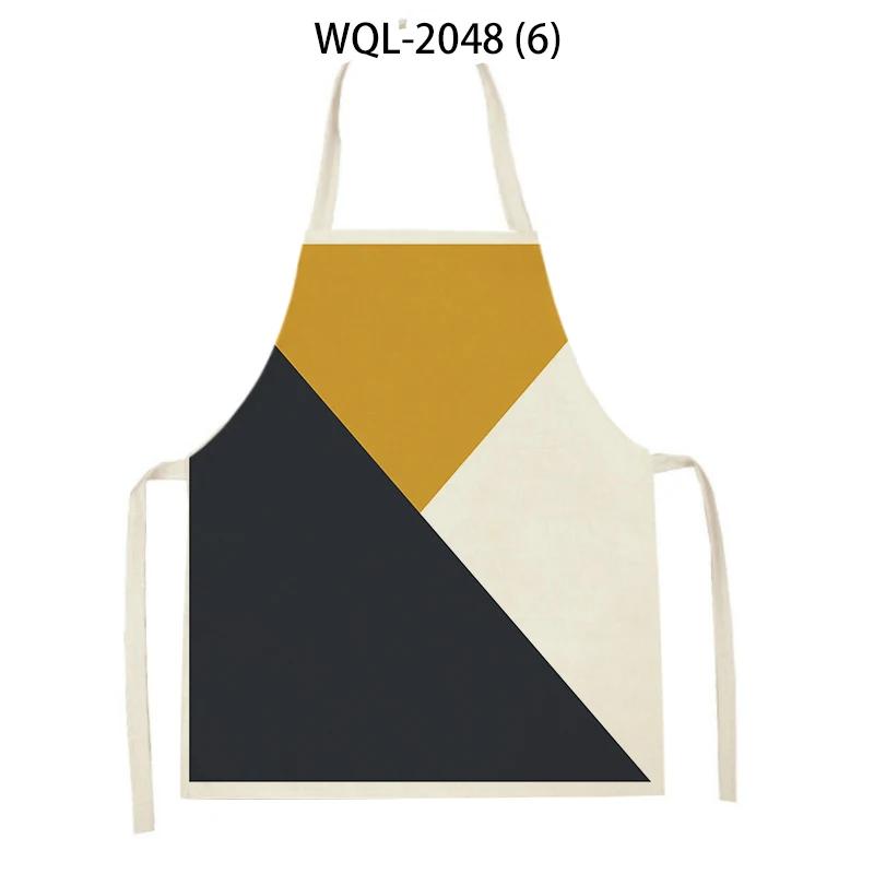 Adult Kids Geometry Stripes Arrow Pattern Kitchen Sleeveless Aprons Women Men Cleaning Apron Home Cooking Pinafores