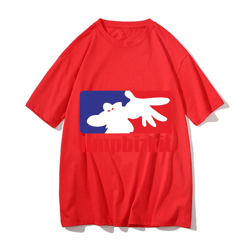 

Limp Bizkit T-Shirt Men Women Round Collar Cotton T Shirt Short Sleeve Tees Clothing Classic Streetwear Unisex Tees XXL червоний