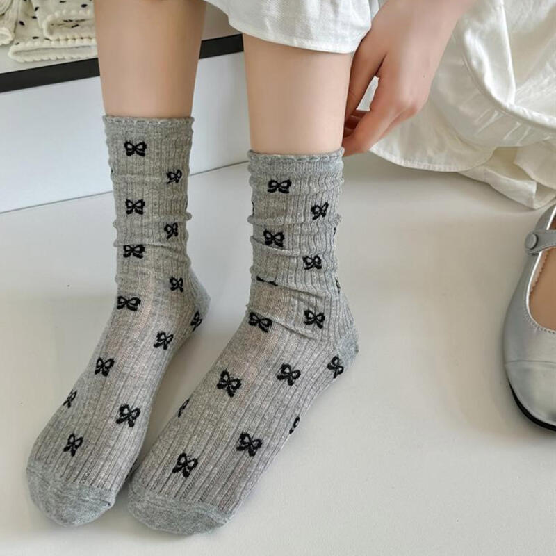 Erin Lace Socks Frill Ribbon Summer Stockings Fishnet Socks