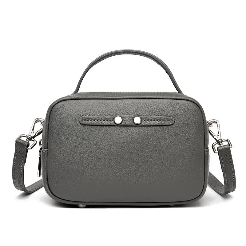 Leather women's bags, new high-end handbags, fashionable first-layer cowhide shoulder messenger bags