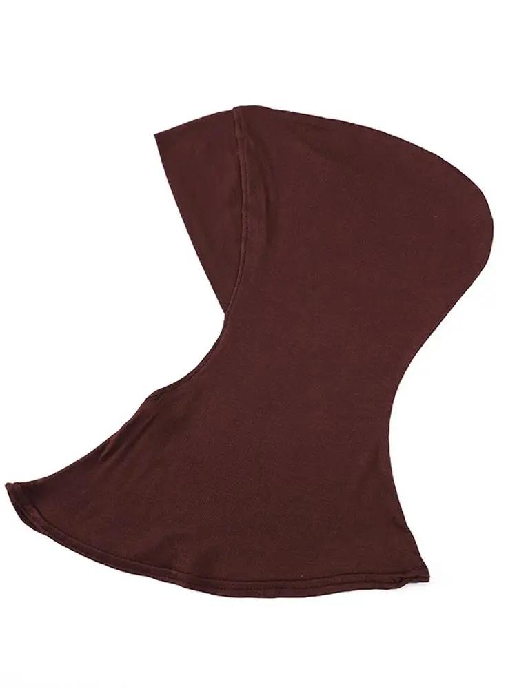 21Colors Soft Modal Elastic Basic Inner Turban Cap Muslim Women Solid Color Wrap Hijab Hats Wear Directly Headscarf Underscarf