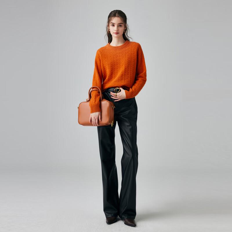 Paluo Women's 100% Pure Cashmere Jacquard Knit Sweater