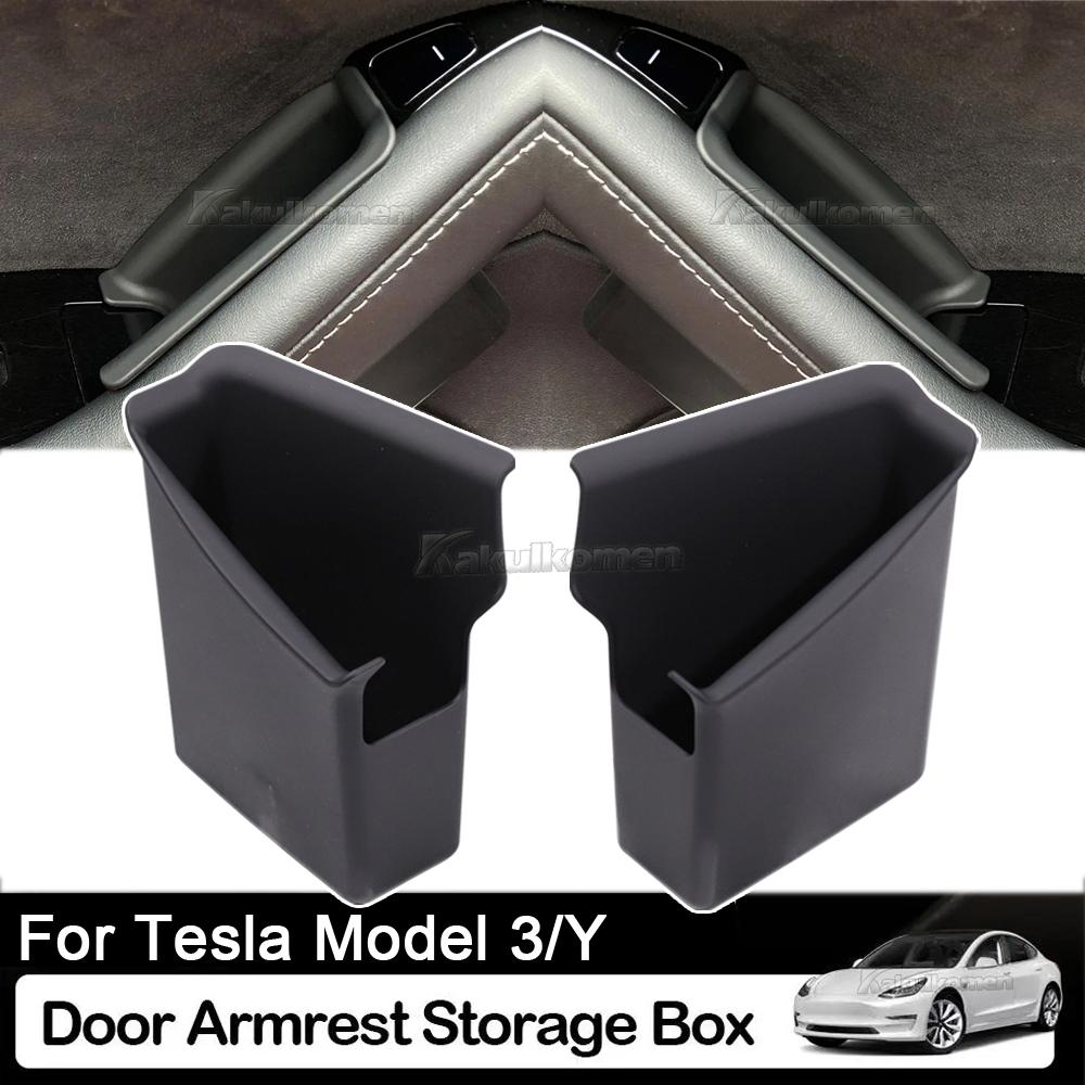 For Tesla Model 3/Y Car Trunk Door Side Storage Box Cover Left Right Interior Storage Box Modification Accessories