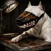 Spooky Pet Accessories Hell Hound Muzzle for Dogs, Scary Natural Latex Beast Costume Mask Funny Puppy with Adjustable Straps, Halloween Party Cosplay