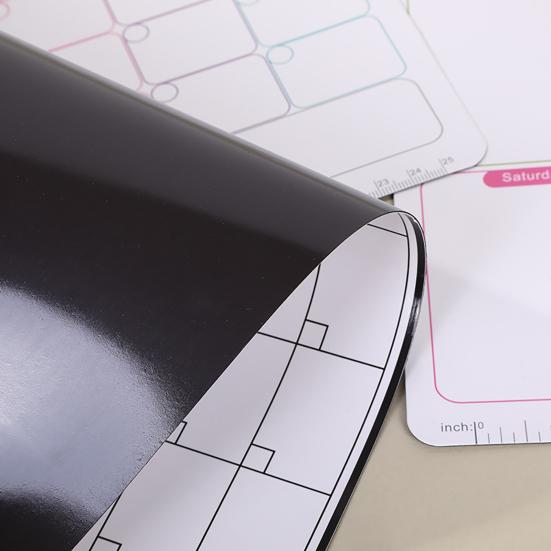 Magnetic Dry Erase Whiteboard for Fridge Reusable Monthly Calendar & Weekly Planner Blackboard Style Note Pad Kitchen Message Board