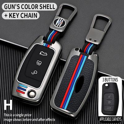 Zinc Alloy 3 Button Car Key Case Cover Fob Shell for Ford Focus 2 MK2 Fiesta Mondeo Galaxy Falcon Territory Ecosport