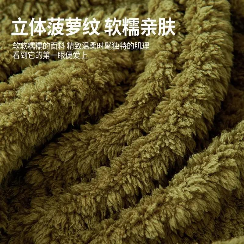 Double Sided Usable Plush Sofa Cover Fabric Multiple Functions Anti Slip Plush Blanket Advanced Anti Cat Scratch Sofa Cushion