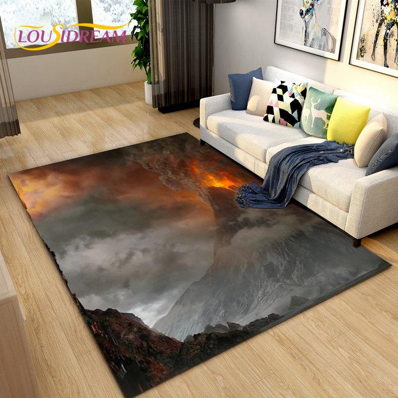 Volcanic Magma Series Area Rug Large,Carpet Rug for Living Room Bedroom Kitchen Doormat Decoration, Kids Play Non-slip Floor Mat