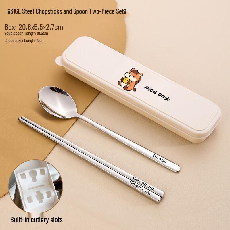 Qiwei 316 Stainless Steel Portable Flatware Set for One
