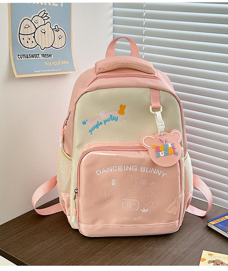

School BagsElementary school students 1-3-6 grade female junior high school students cute trend large capacity high value backpack leisure рожевий