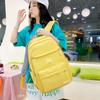 Four-Piece Backpack Set Women's Campus Backpack Solid Color Student Schoolbag
