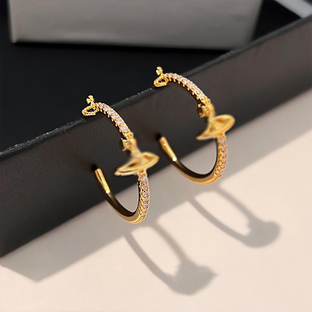 Hadí diamantové C pecky náušnice dámské univerzální náušnice módní náušnice s temperamentem