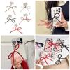 Resin Bowknot Pendant Clips Fashionable Accessory Enhancing Devices Beads Keychain Suitable for Phone Cameras Headphone