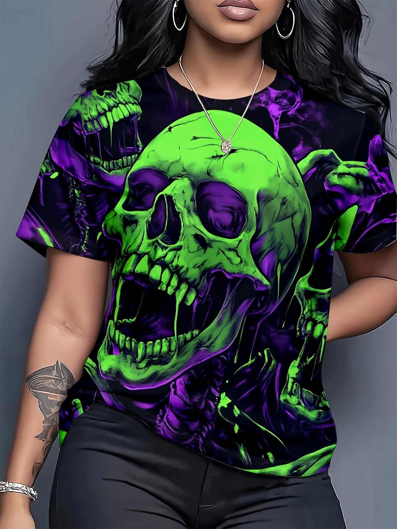 

Loose-Fitting Short Sleeve Shirt for Women Featuring a Skull Design. Perfect for Summer Outings. This Casual White T-Shirt Is Stylish And Trendy. Idea 2XL дубильная кора