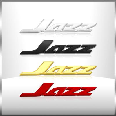 1Pc 3D Car Styling For Jazz Chrome Metal Letter Logo Emblem Rear Trunk Badge Fender Sticker Car Body Decor Auto Accessories
