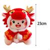 23cm Cartoon Chinese Dragon Pillow Stuffed Animal Toy Chair Cute Spring Festival Decoration