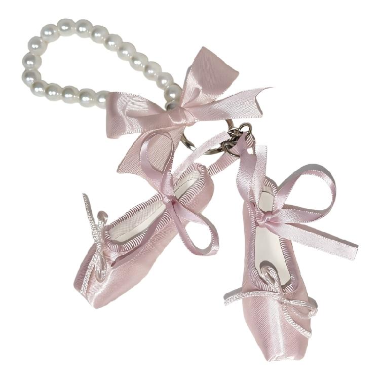 

Daily Wear Phone Strap for Smartphone Pearls Beads Ballet Design Outdoor Activities Multifunctional Lightweight Holder розовый