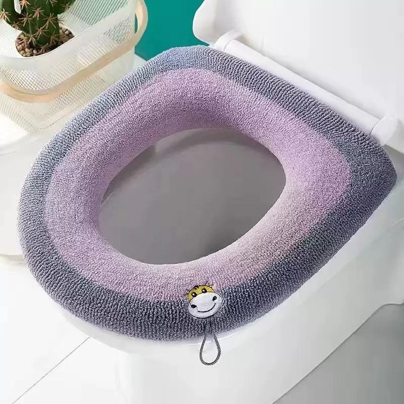 Thicken Toilet Seat Cover Mat Winter Warm Soft Washable Closestool Mat Seat Case Toilet Lid Pad Cover Bathroom Accessories