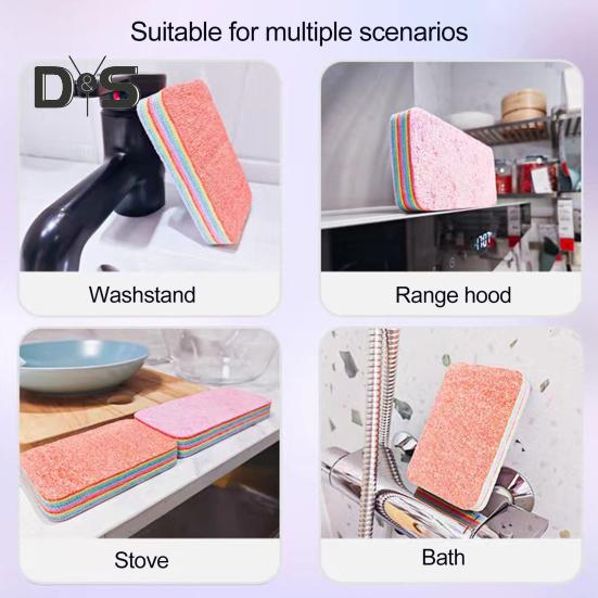 2 Stück Rainbow Rag PVA Wrap Technology Schwamm Umweltfreundlicher, super saugfähiger Reinigungsschwamm Küchenzubehör