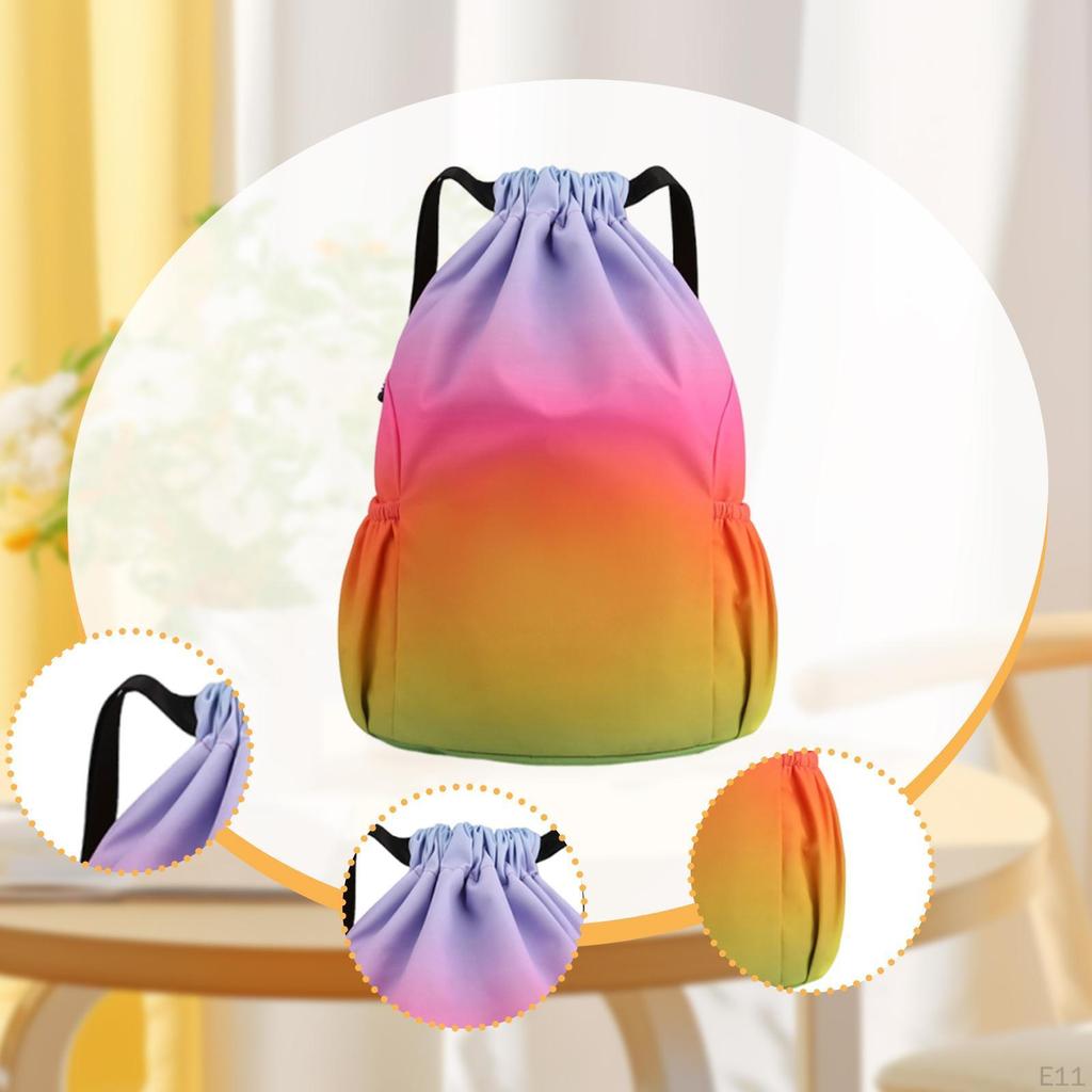 Drawstring Bag Basketball Storage Water Resistant String Backpack Cinch for Travel