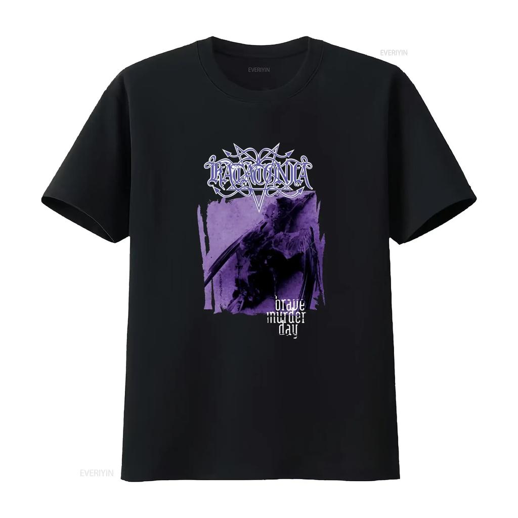 Katatonia Brave Murder Day Print T Shirt Rock Band Inspired vintage Washed Unisex Stylish Top For Everyday Wear fashion