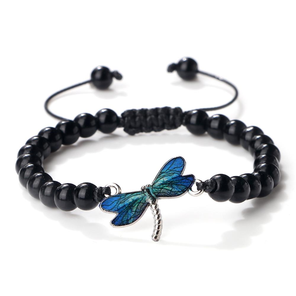 Blue Dragonfly Bracelet Light Blue Adjustable Chain For Women Teens Girls Cute Insect Animal Theme  Jewelry Gift Birthday