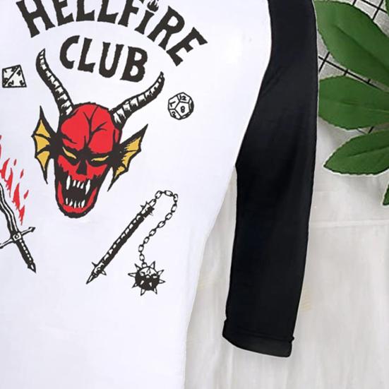 Tričko Hellfire Club Tříčtvrteční rukáv Svetr Streetwear Ženy Muži Estetická grafika Trička s potiskem Letní oblečení