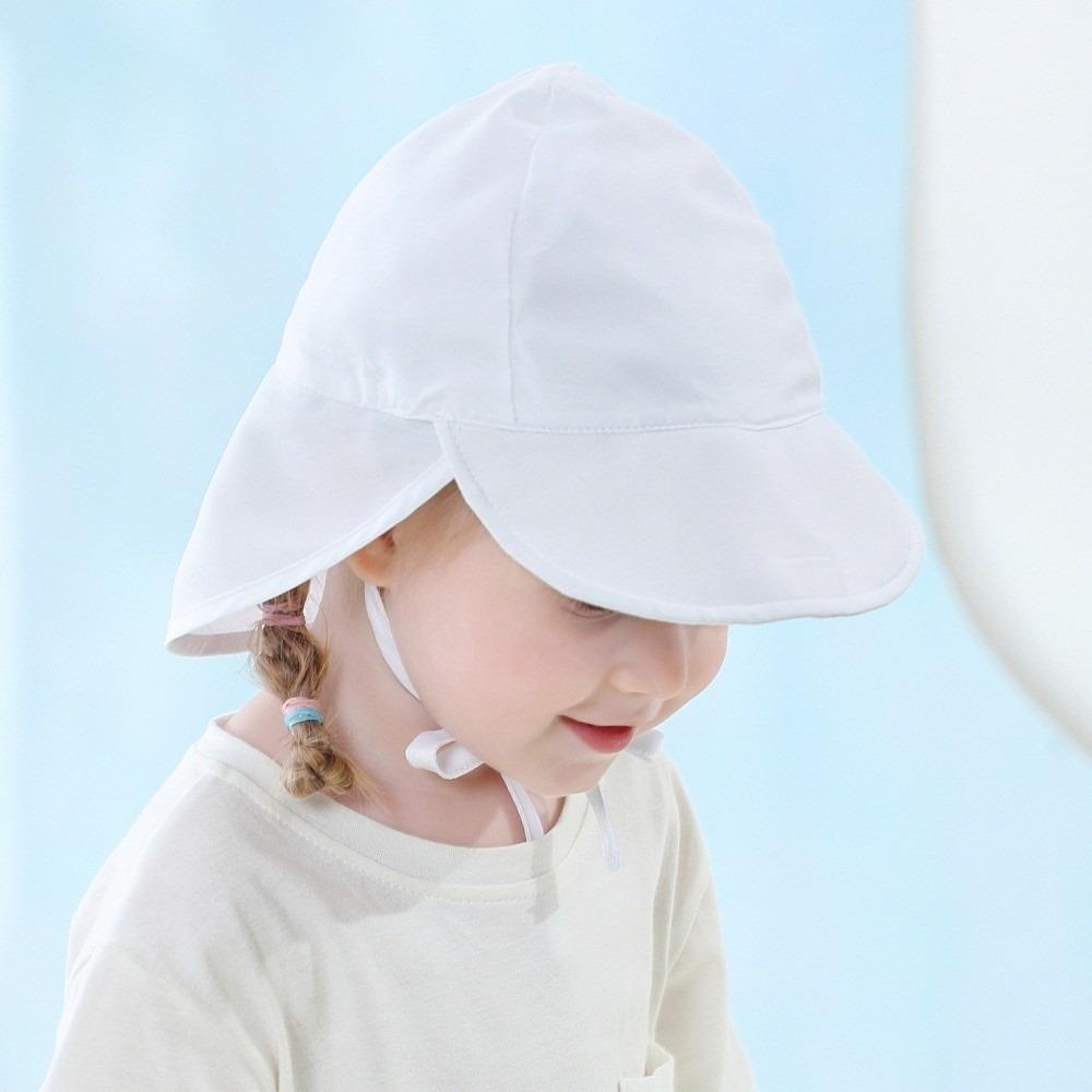 Panama Cap Breathable Bucket Hat Solid Color Children's Visor Hat Solid Color Sunshade Hat Boy