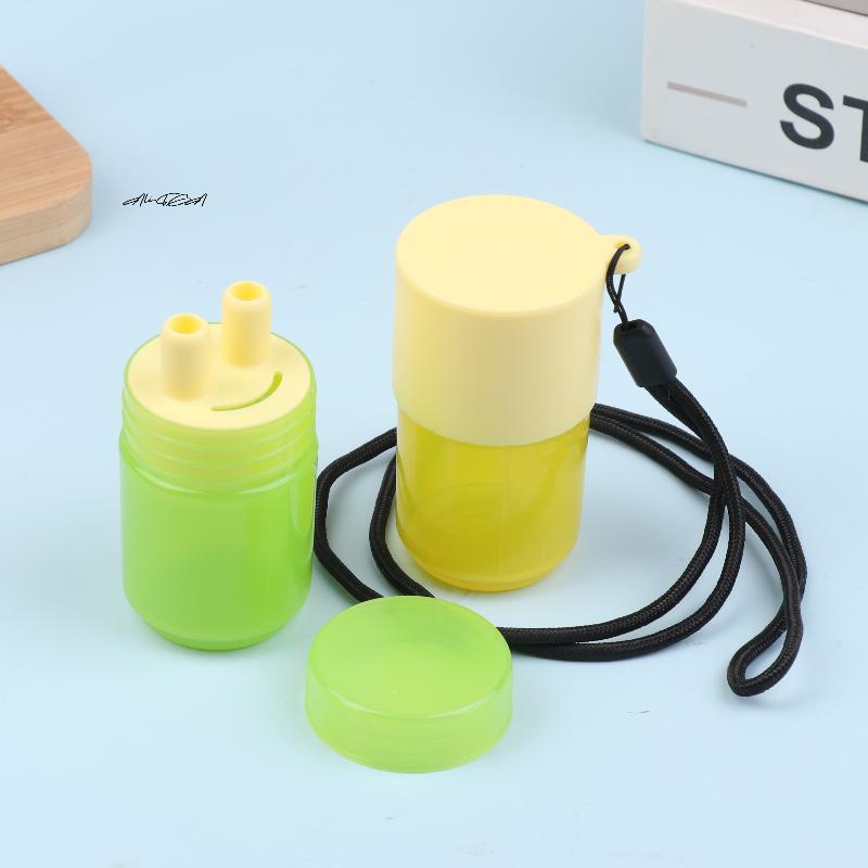 Portable Reusable Herbal Inhalant Nasal Suction Cap Bottle Accessory with Two Nostrils Sticks Inhaler Tubes for Aromatherapy