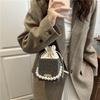 Feel Small Bag Women's 2025 New Pumping Belt Bucket Bag Women's Leisure Chain Bag Beaded Shoulder Messenger Bag