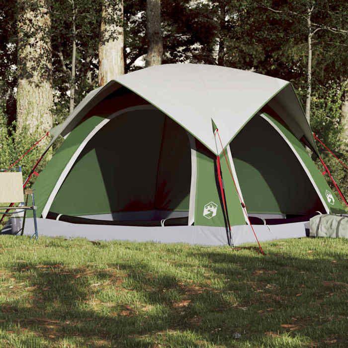 VidaXL Tente de camping de cabine 4 personnes vert imperméable 4009452