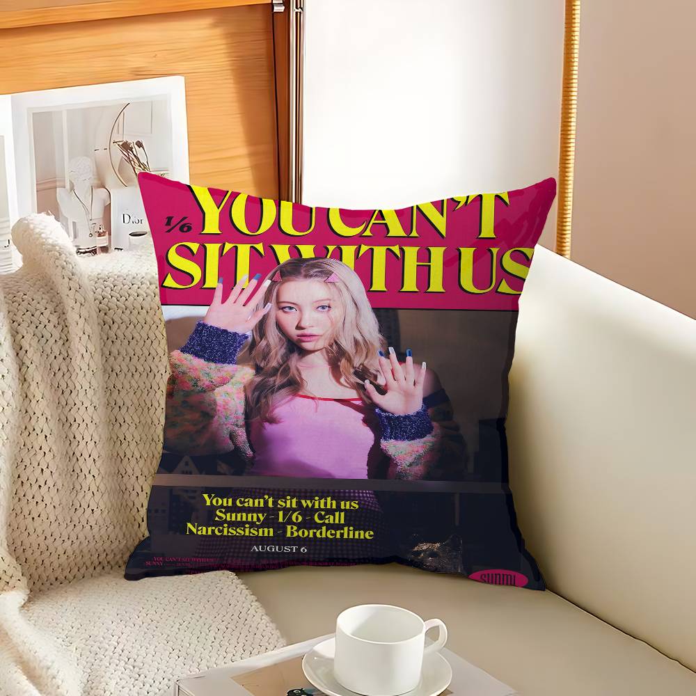 Kpop Style Lee Sunmi Pillow Gifts Home Office Furnishings Bedroom Sofa Car Cushion Cover Case 45X45Cm