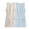 2025 Spring Sleeveless Belted Dress - European & American Style