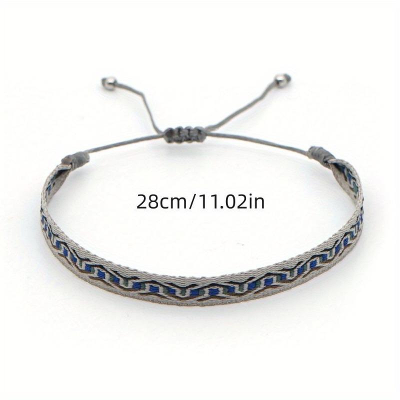 Boho Handmade Woven Ribbon Bracelet - Vintage Korean Japanese Style, Perfect for Casual Vacation Outfits
