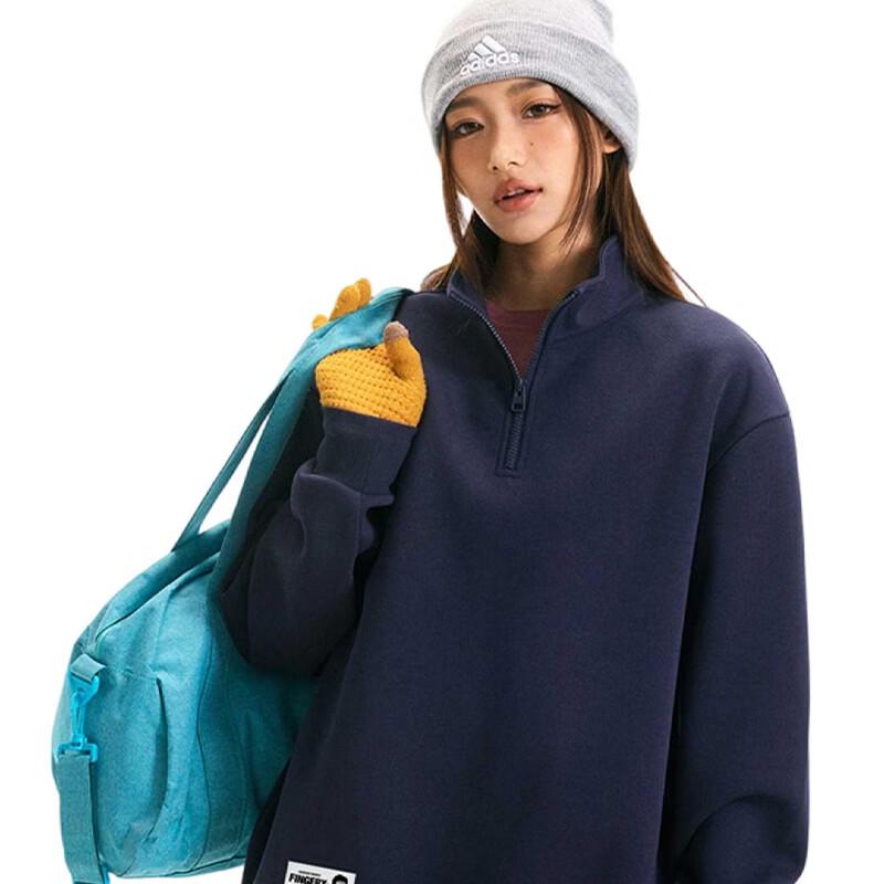 Fingercroxx IT Men's Stand Collar Half-Zip Sweatshirt