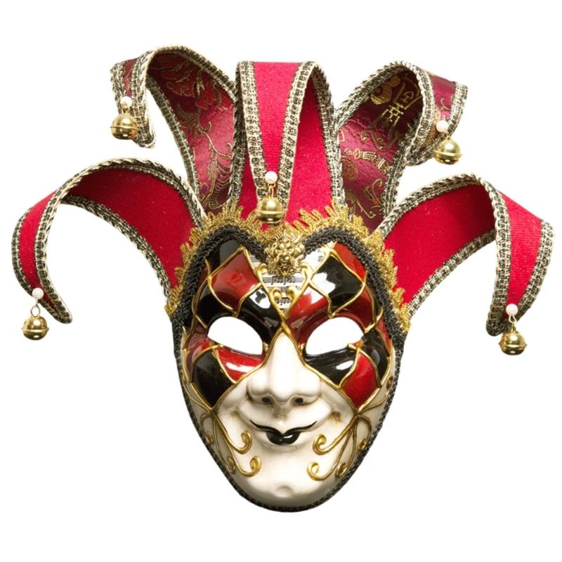 Masquerades Mask Costume Mask Venetians Jester Mask Carnivals Cosplay Mask Halloween Party Mask for Women Men Gift красный